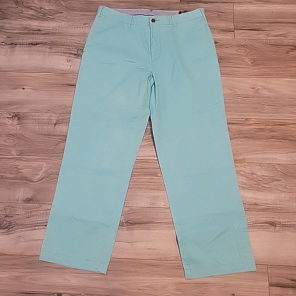 Polo Ralph Lauren Pants Mens 33X27.5 Aqa Blue Chino Cotton Straight‎ Leg Classic